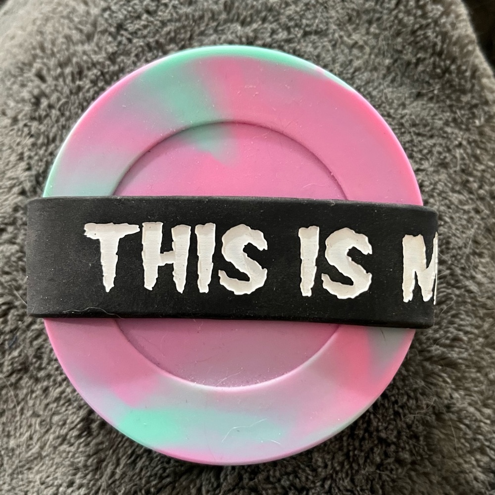 Punk “This Is My Costume” Black Rubber Bracelet